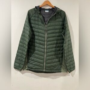 Columbia Men's padded  Leaf Green Dry Zip Pocket Jacket L